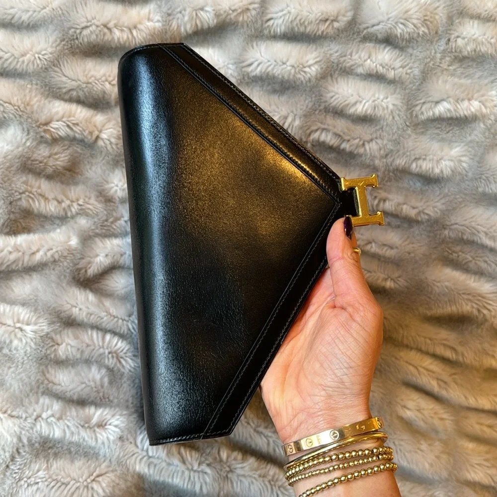 Hermes leather Clutch Shoulder Bag - Picture 6 of 14